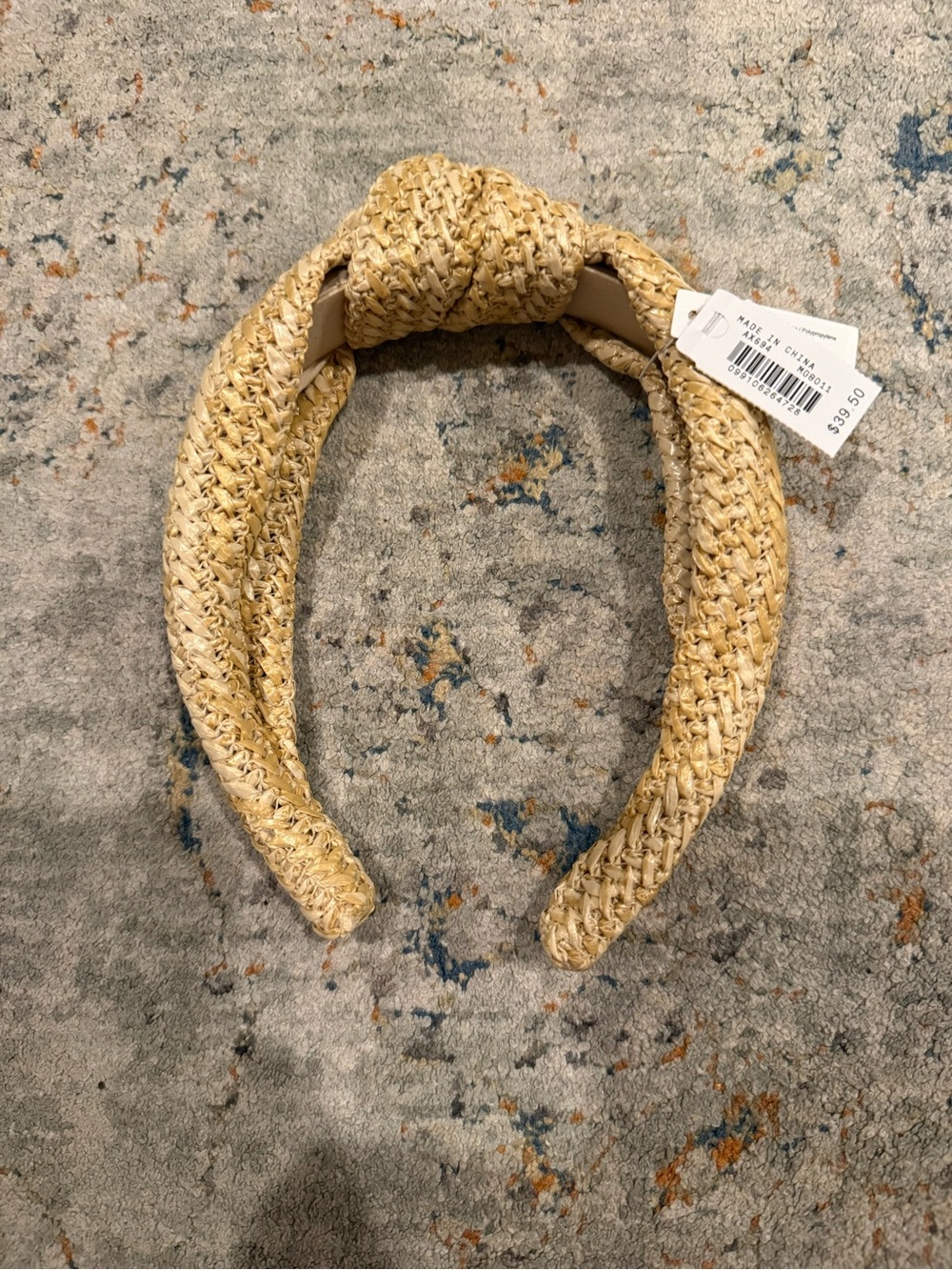 Woven Knot Headband in Natural Straw - Women Accessories J Crew